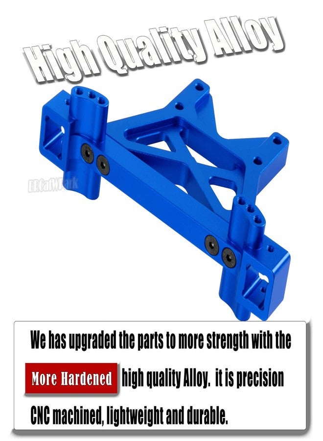 BRCatWPark RC Front Rear Shock Tower Shock Mounts Upgrades Part for 1/10 E-MAXX T-Maxx,2PCS Aluminum Shock Tower Shock Hops up,Navy Blue,Replace Part #4917R - Image 3